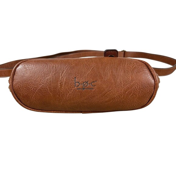 b.ø.c Born Concept Cognac Brown Faux Leather Crossbody Bag Messenger Purse - Picture 6 of 16